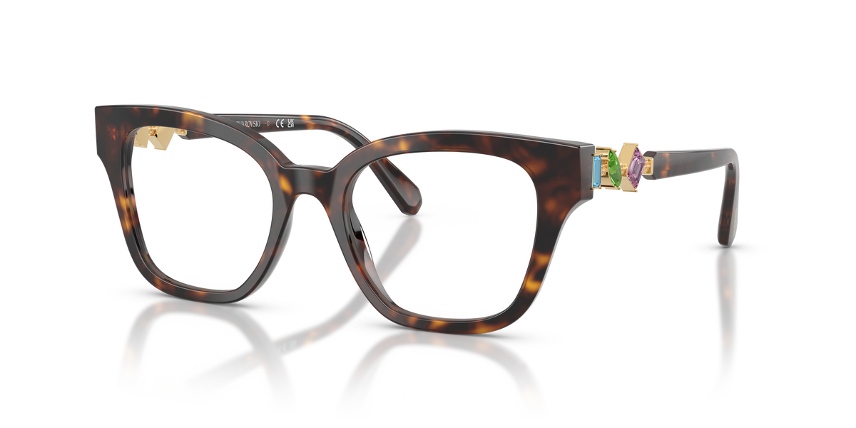 Swarovski SK2048 in Havana, three-quarter view #Colour_Havana (1002)