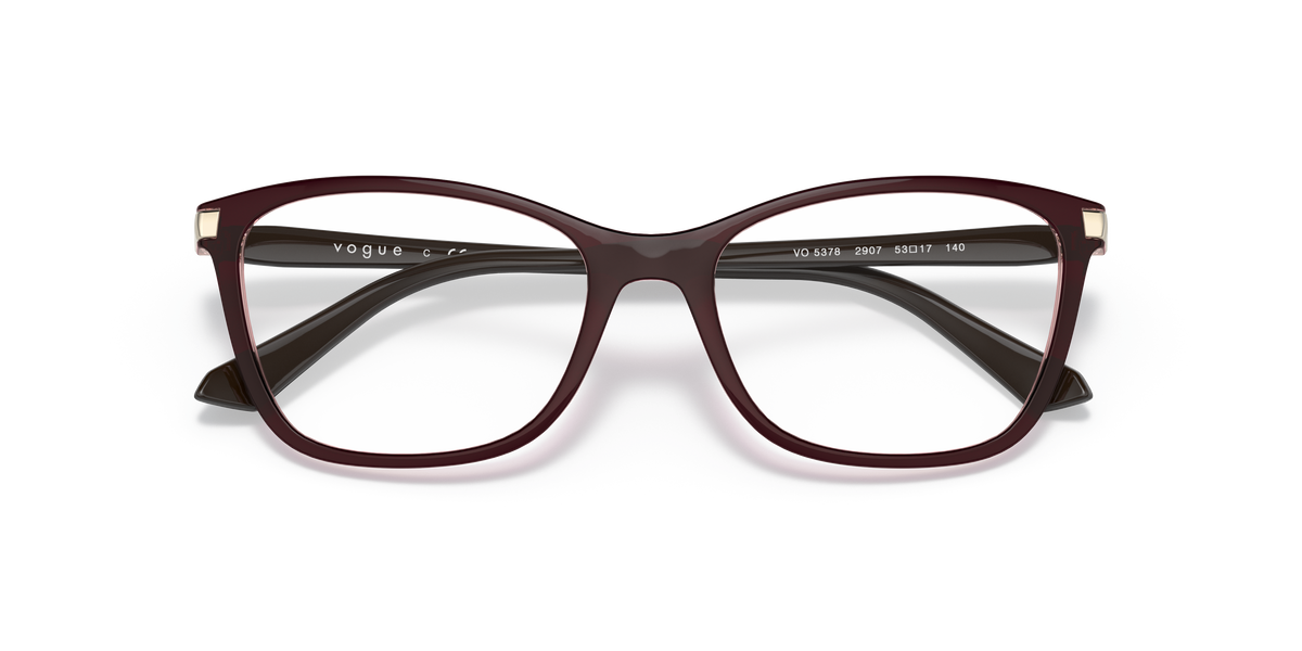 Vogue Eyewear VO5378 in Top Brown/Pink, front detail view #Colour_Top Brown/Pink (2907)