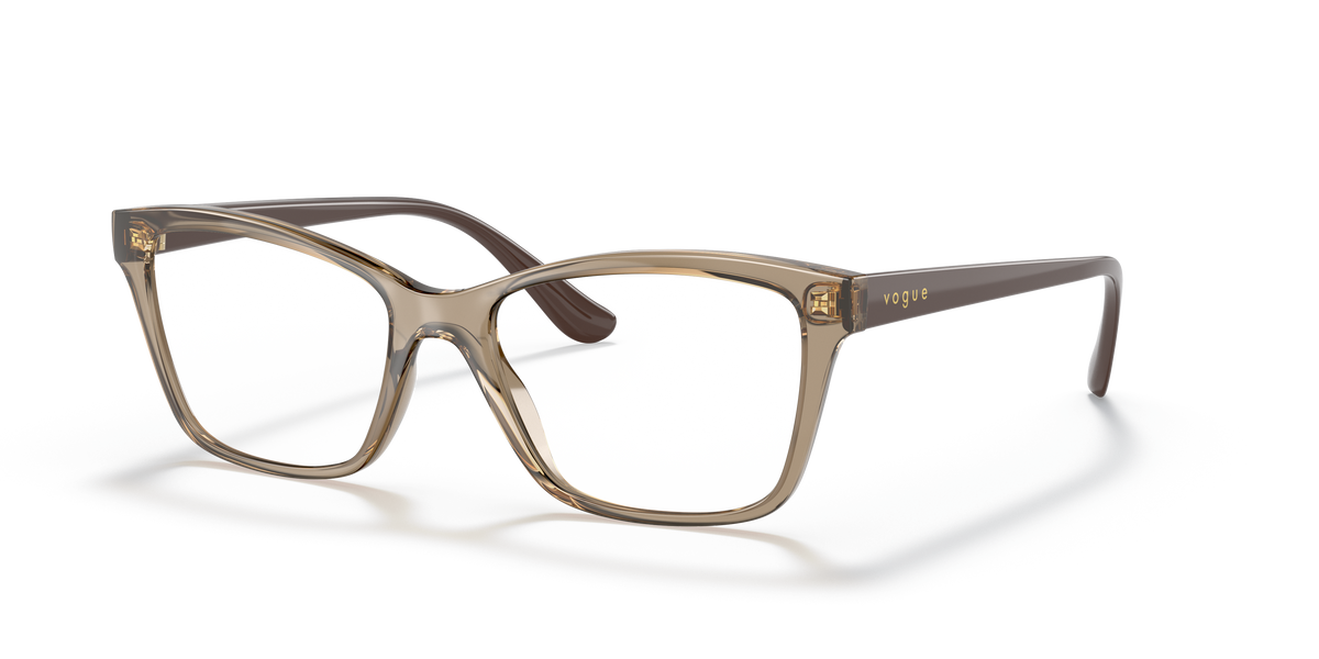 Vogue Eyewear VO5420 in Transparent Brown, three-quarter view #Colour_Transparent Brown (2940)