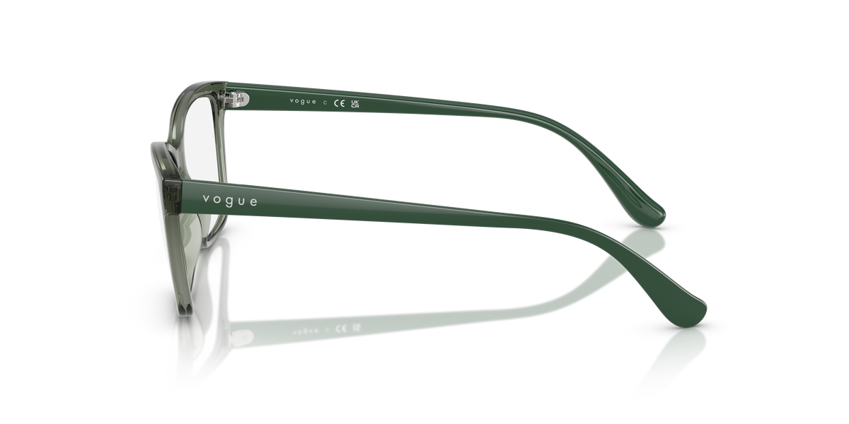 Vogue Eyewear VO5420 in Transparent Mallard Green, side view #Colour_Transparent Mallard Green (3086)