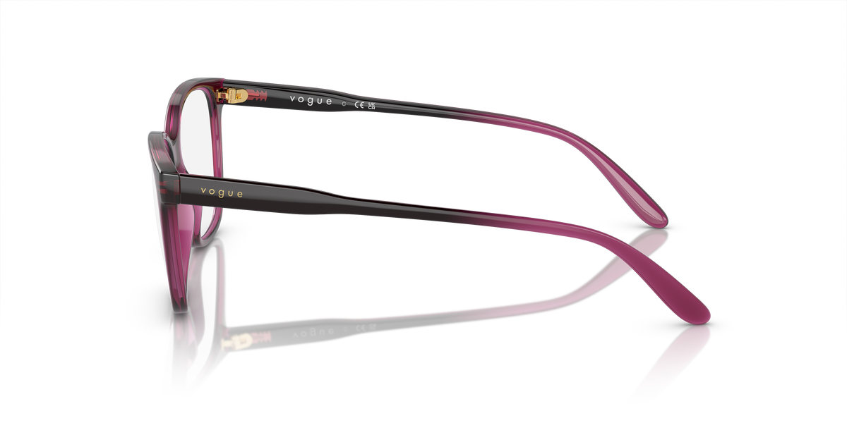 Vogue Eyewear VO5518 in Transparent Dark Cherry, side view #Colour_Transparent Dark Cherry (2989)