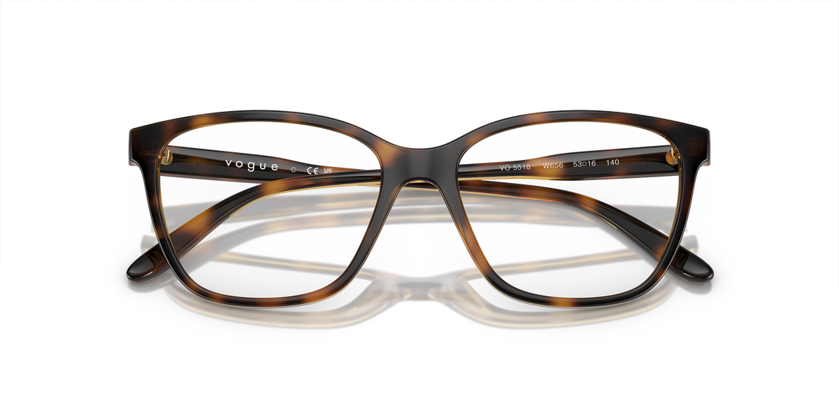 Vogue Eyewear VO5518 in Dark Havana, front detail view #Colour_Dark Havana (W656)