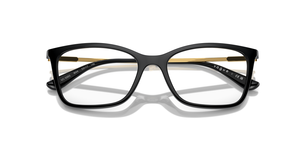 Vogue Eyewear VO5563 in Black, front detail view #Colour_Black (W44)