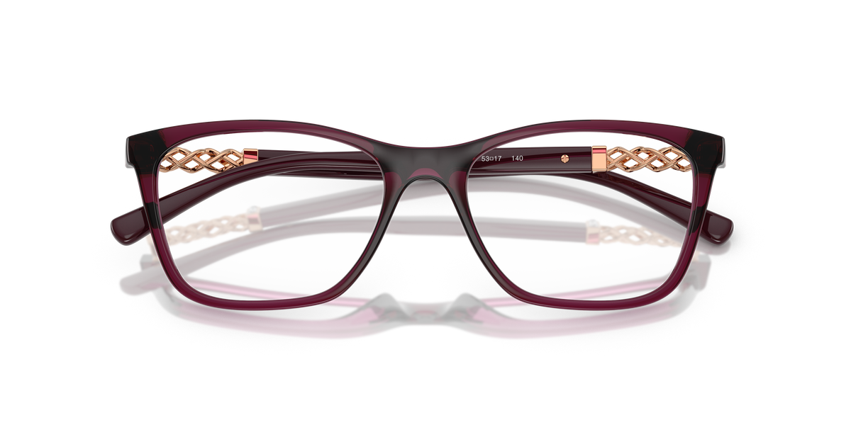 Vogue Eyewear VO5632B in Transparent Cherry, front detail view #Colour_Transparent Cherry (2989)