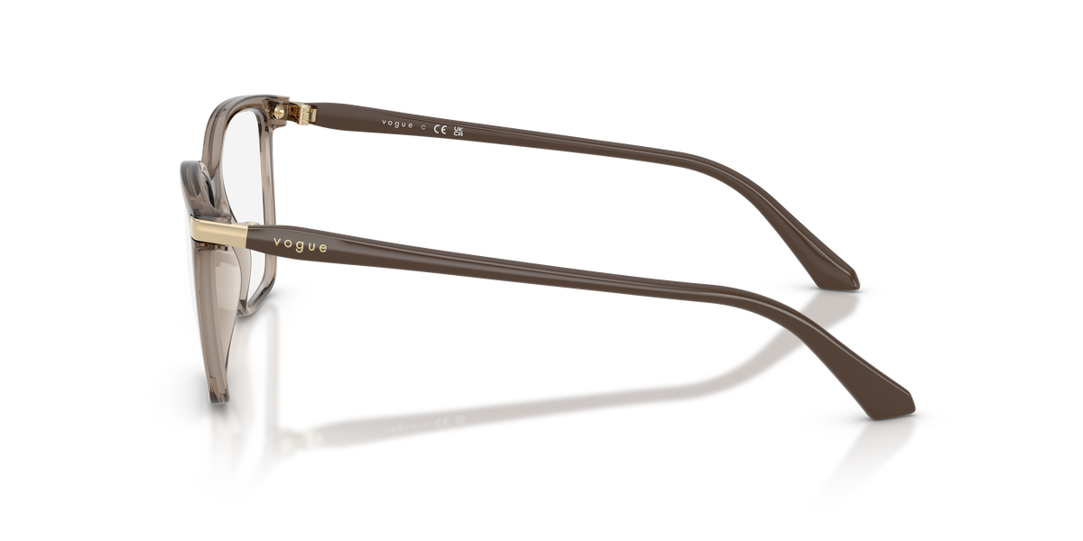 Vogue Eyewear VO5654 in Transparent Brown, side view #Colour_Transparent Brown (3156)