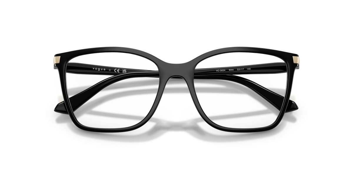 Vogue Eyewear VO5654 in Black, front detail view #Colour_Black (W44)