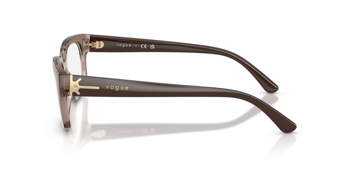 Vogue Eyewear VO5689 in Transparent Brown, side view #Colour_Transparent Brown (2940)
