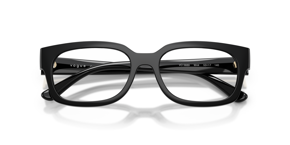 Vogue Eyewear VO5689 in Black, front detail view #Colour_Black (W44)