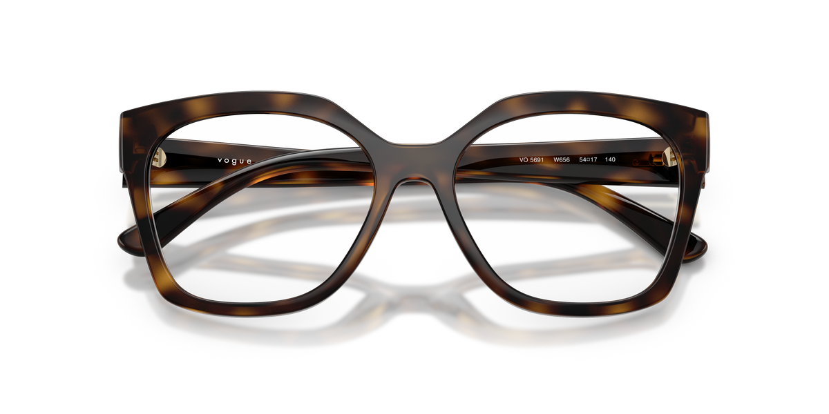 Vogue Eyewear VO5691 in Dark Havana, front detail view #Colour_Dark Havana (W656)