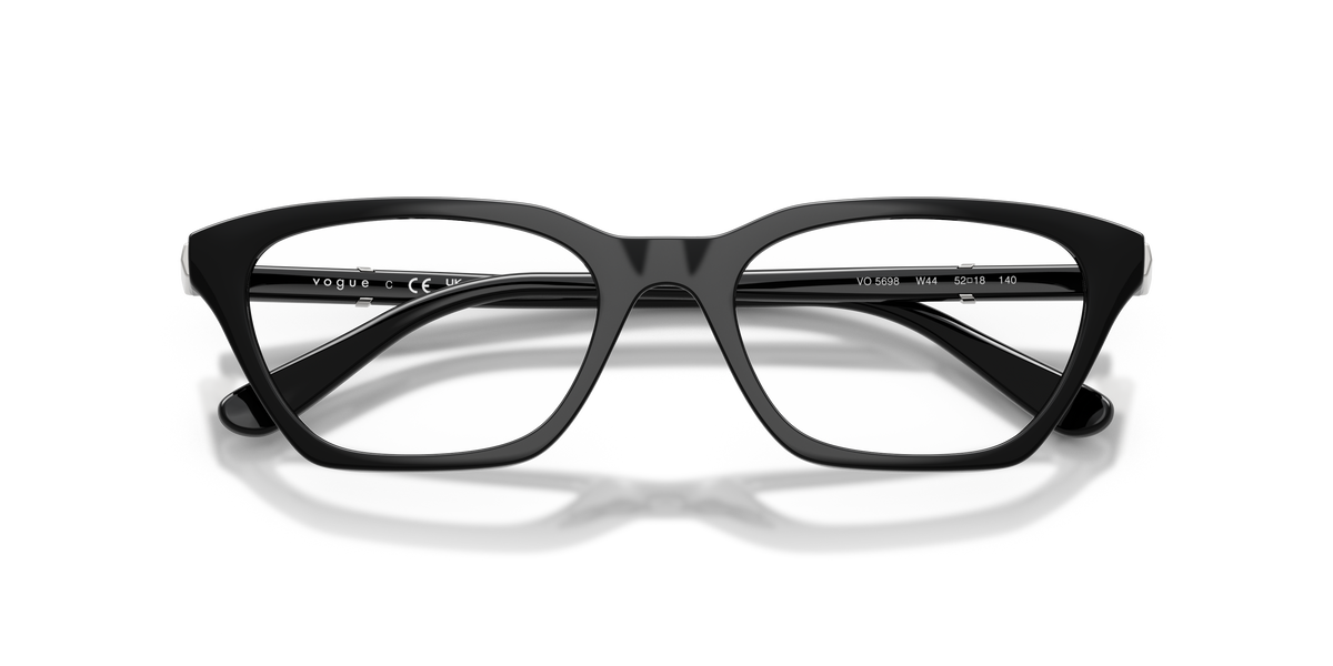 Vogue Eyewear VO5698 in Black, front detail view #Colour_Black (W44)