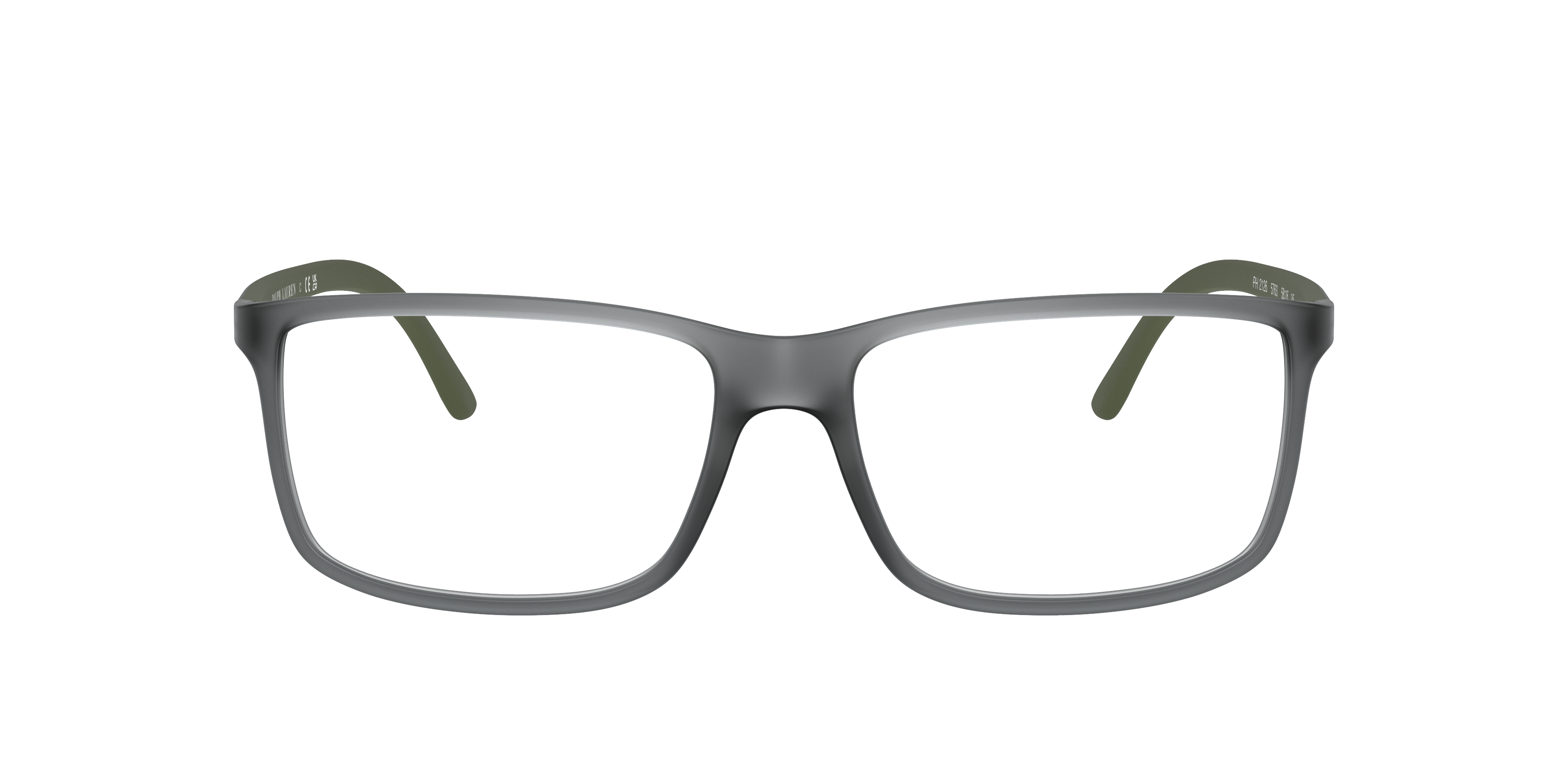 Polo by Ralph Lauren PH2126 - Matte Transparent Grey, front view #Colour_Matte Transparent Grey