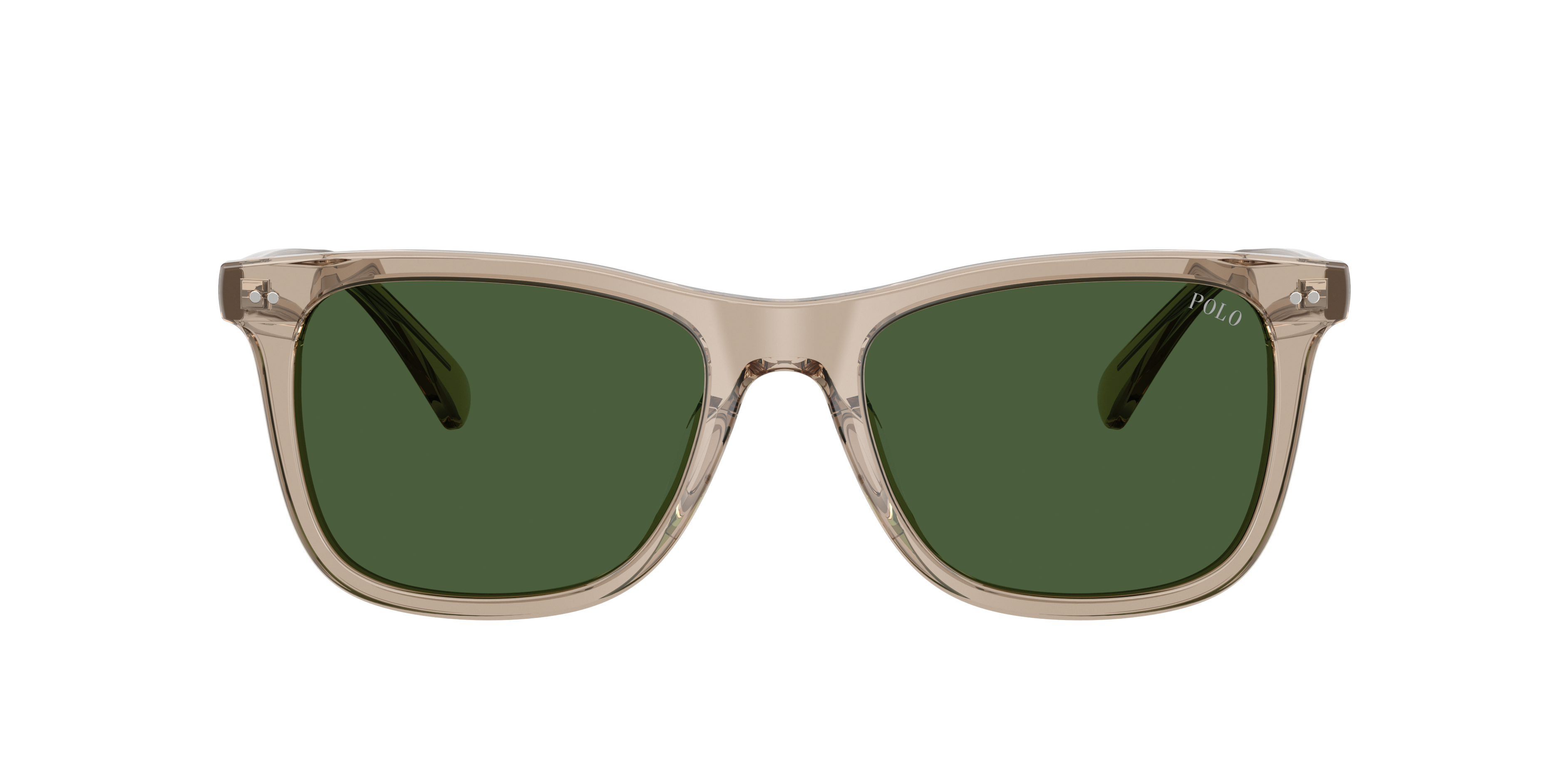 Polo by Ralph Lauren PH4220U - Shiny Transparent Dark Taupe, front view #Colour_Shiny Transparent Dark Taupe
