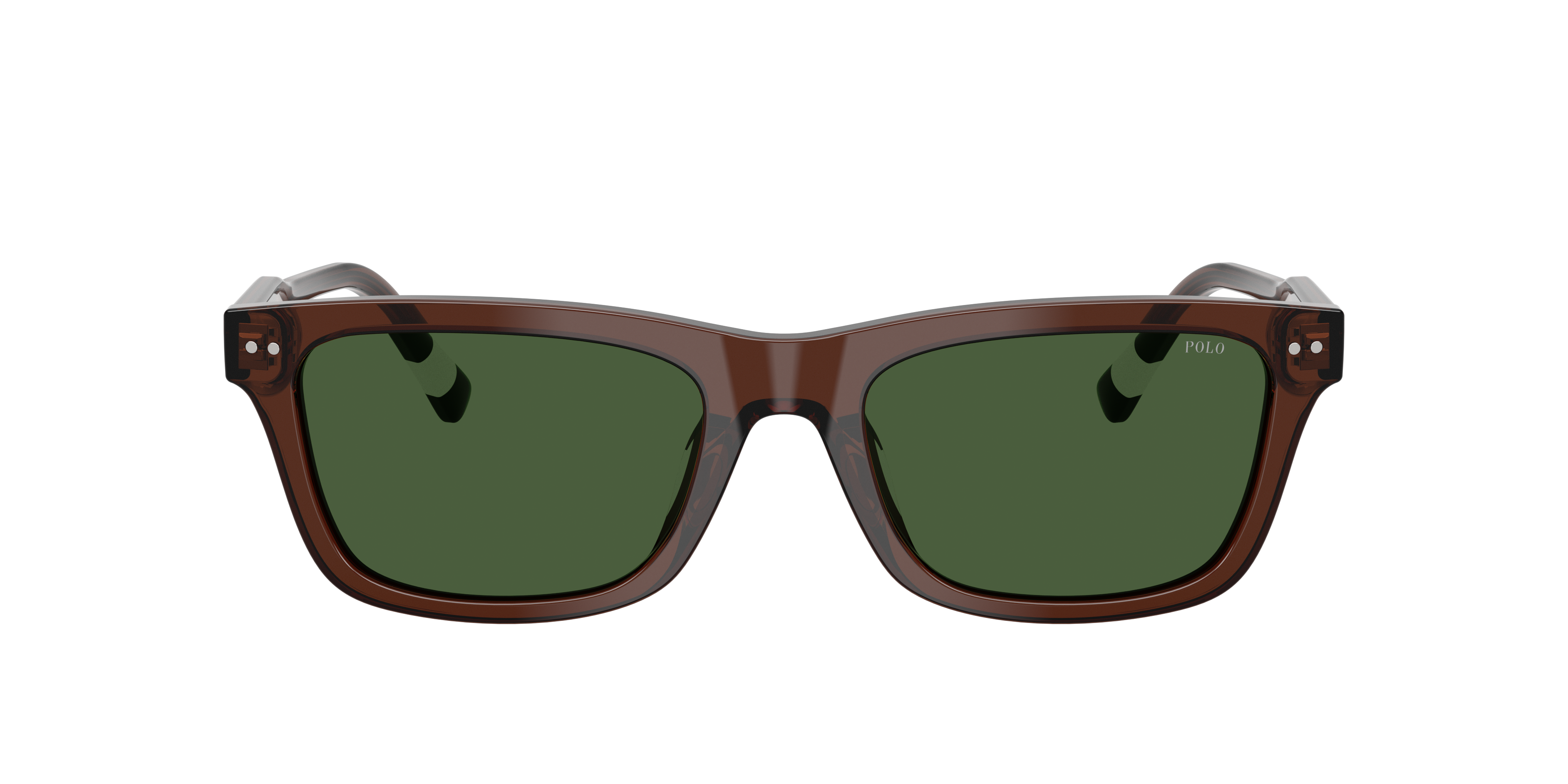 Polo by Ralph Lauren PH4240U - Shiny Transparent Brown, front view #Colour_Shiny Transparent Brown