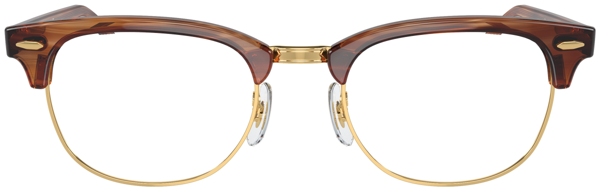 Ray-Ban Clubmaster RB5154 in Striped Brown, front view #Colour_Striped Brown (8375)