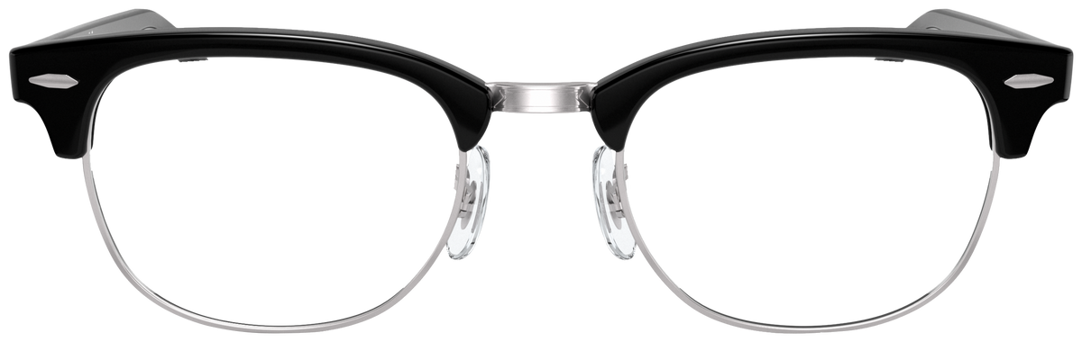 Ray-Ban Clubmaster RB5154 in Black On Silver, front view #Colour_Black On Silver (2000)