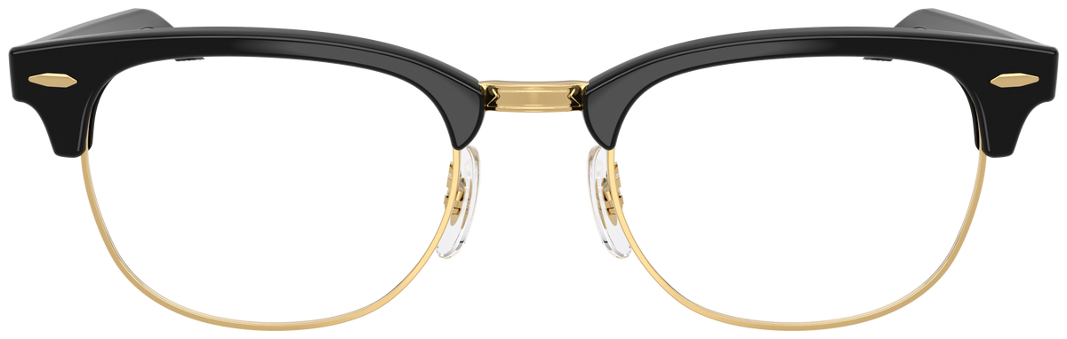 Ray-Ban Clubmaster RB5154 in Black & Gold, front view #Colour_Black & Gold (5784)
